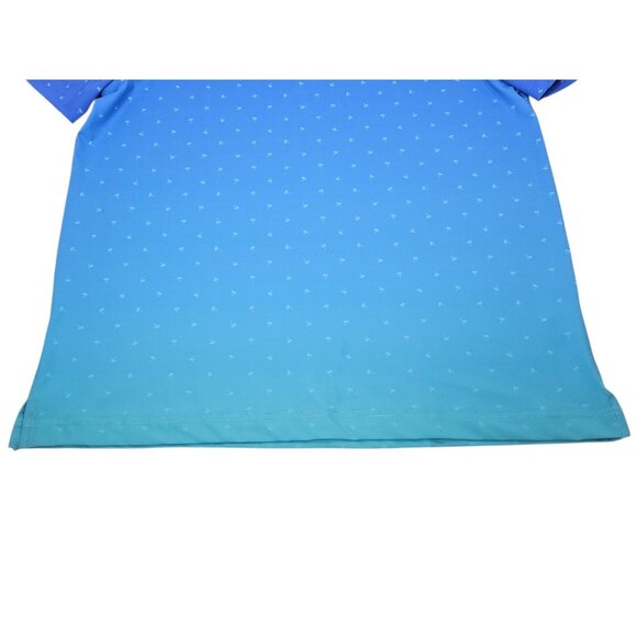 NWT Sunday Swagger Ombre Palm Trees AOP Polo Shirt Men's Medium Performance Golf - Picture 3 of 10